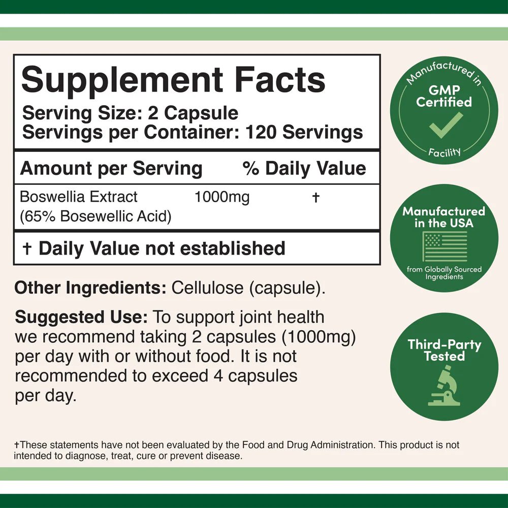 Boswellia Extract Supplement