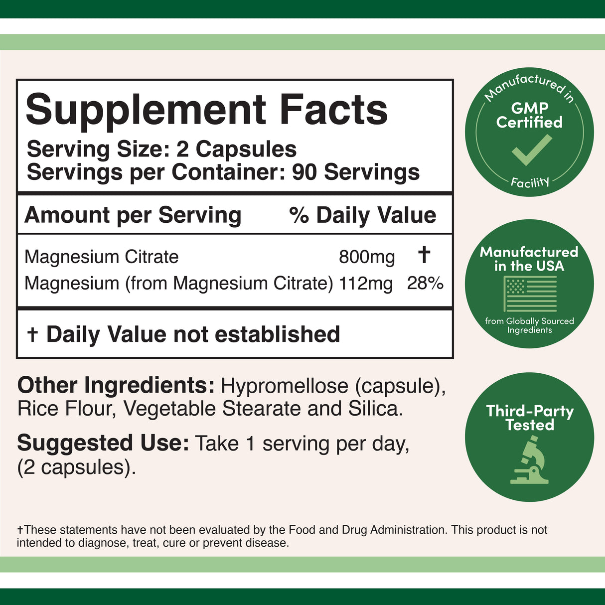 Magnesium Citrate Supplement