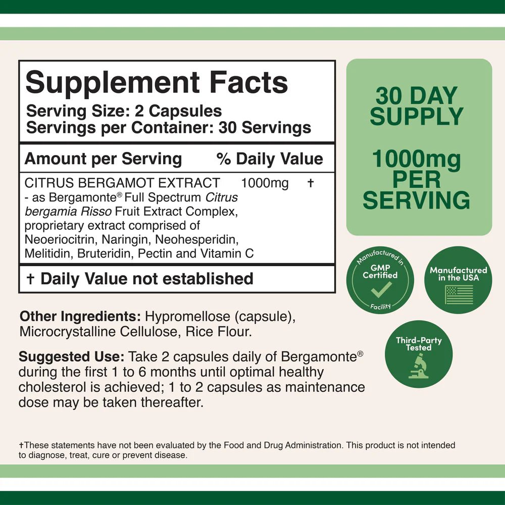 Citrus Bergamot Extract Supplement