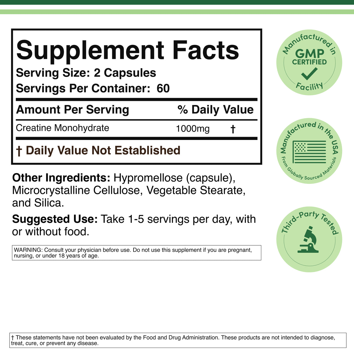 Creatine Monohydrate Supplement