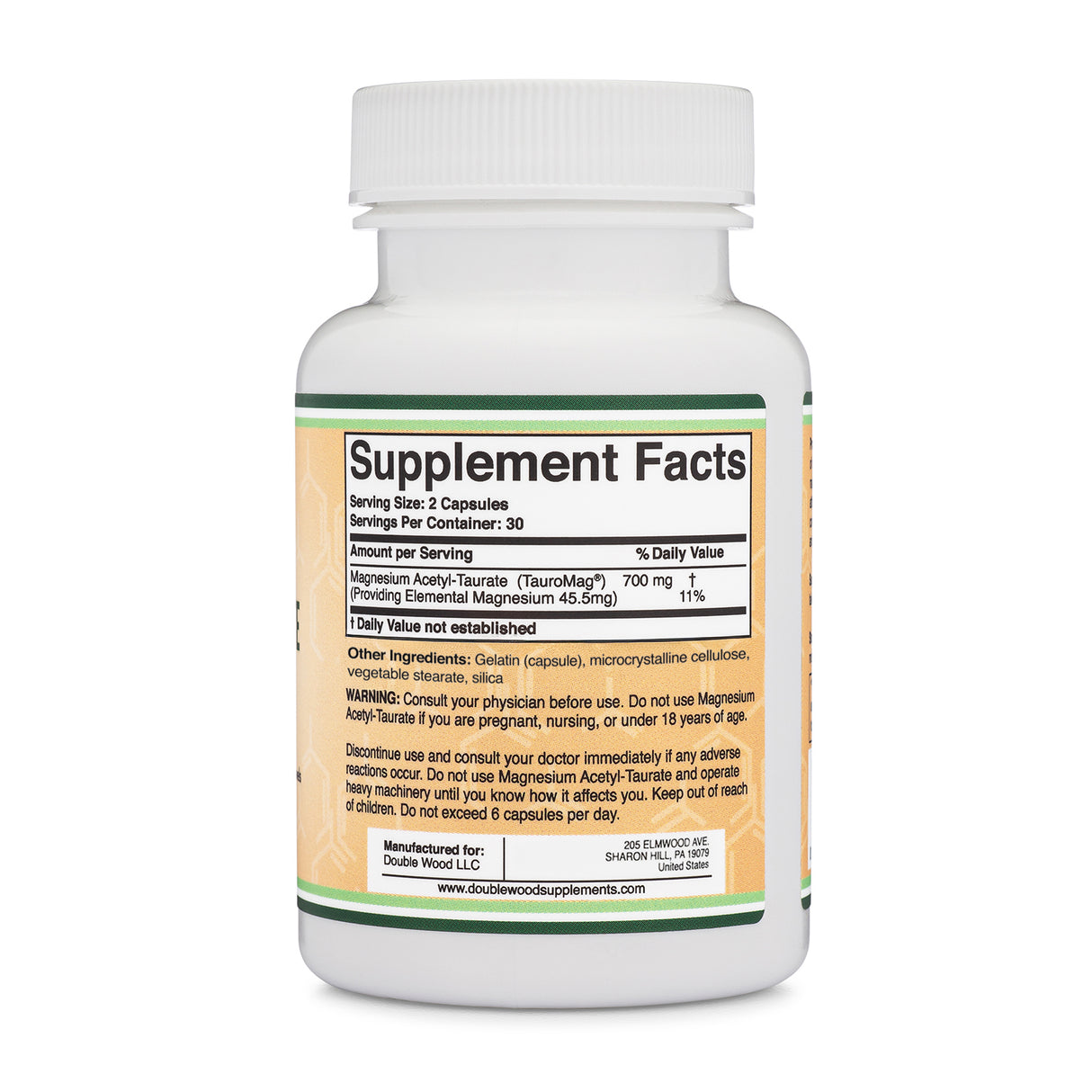 Magnesium Acetyl-Taurate Supplement