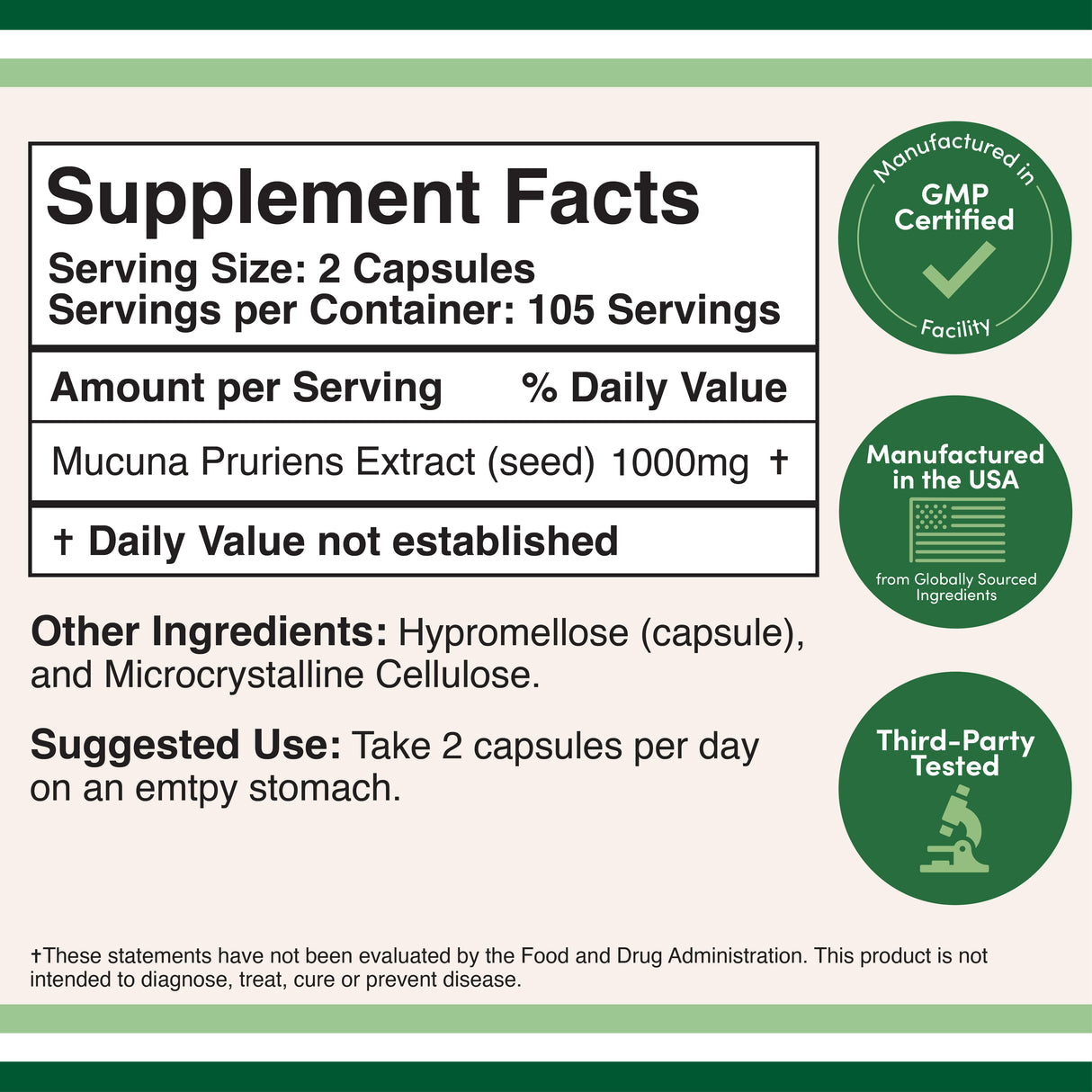 Mucuna Pruriens Supplement