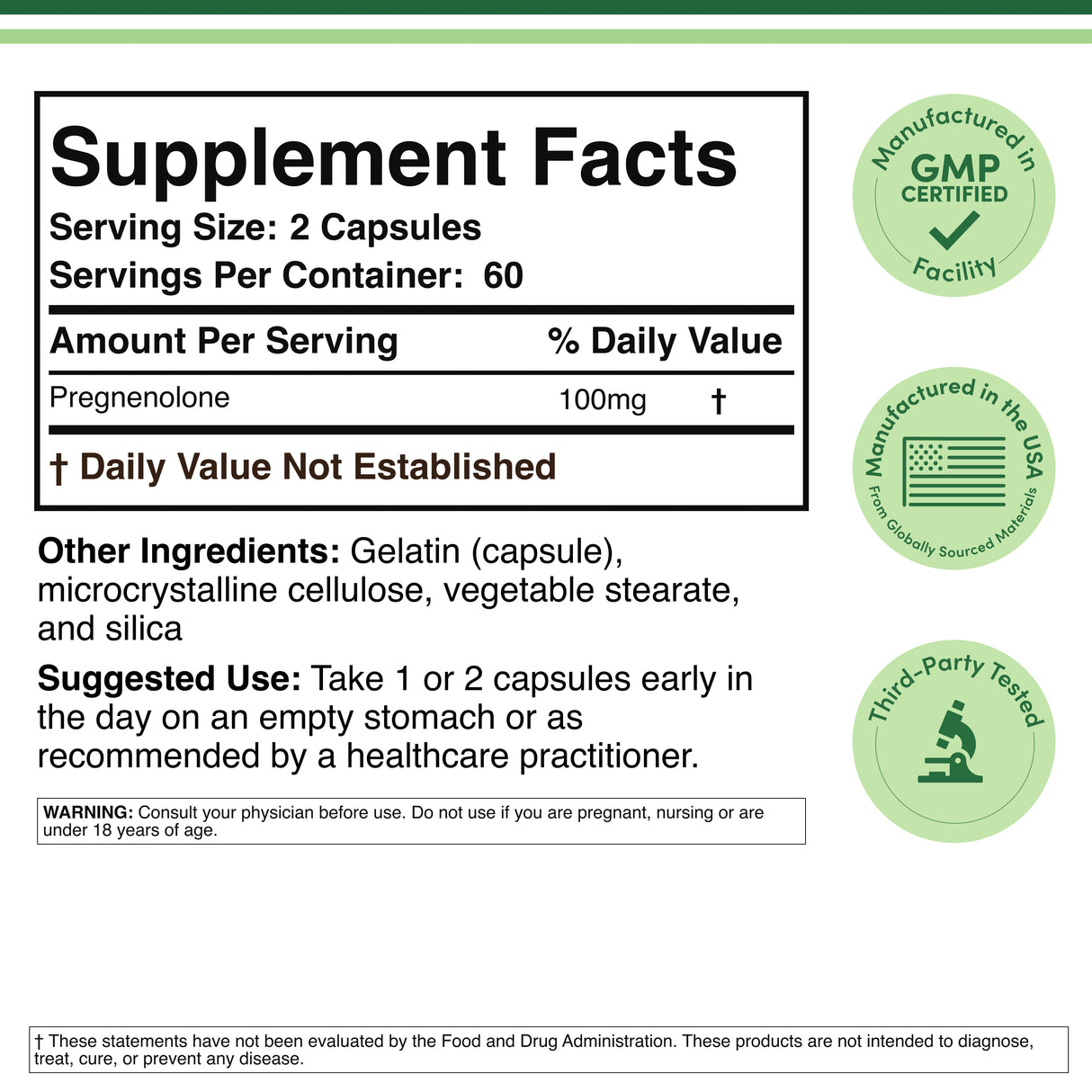 Pregnenolone Supplement