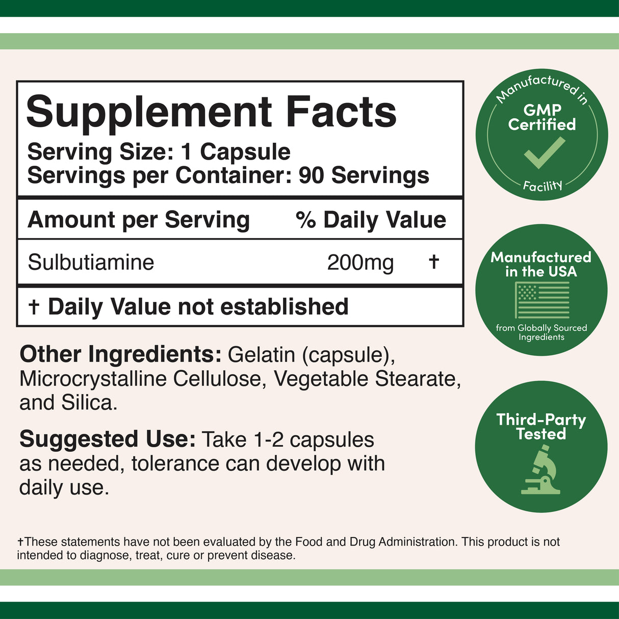 Sulbutiamine Supplement