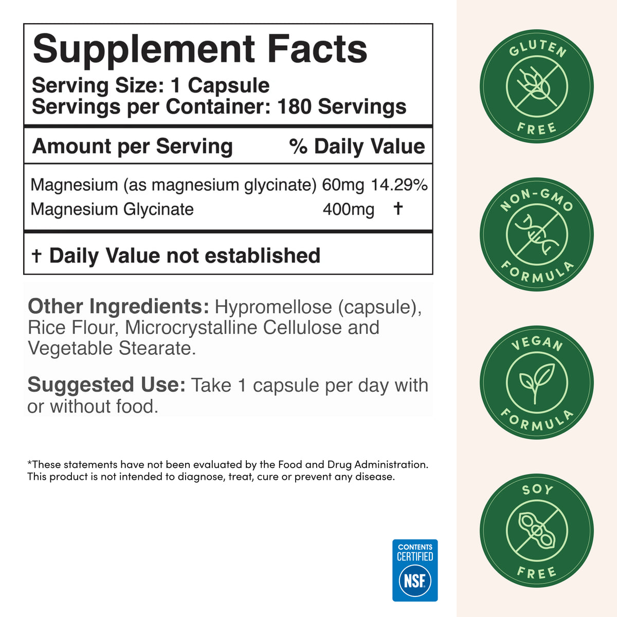 Magnesium Glycinate Supplement