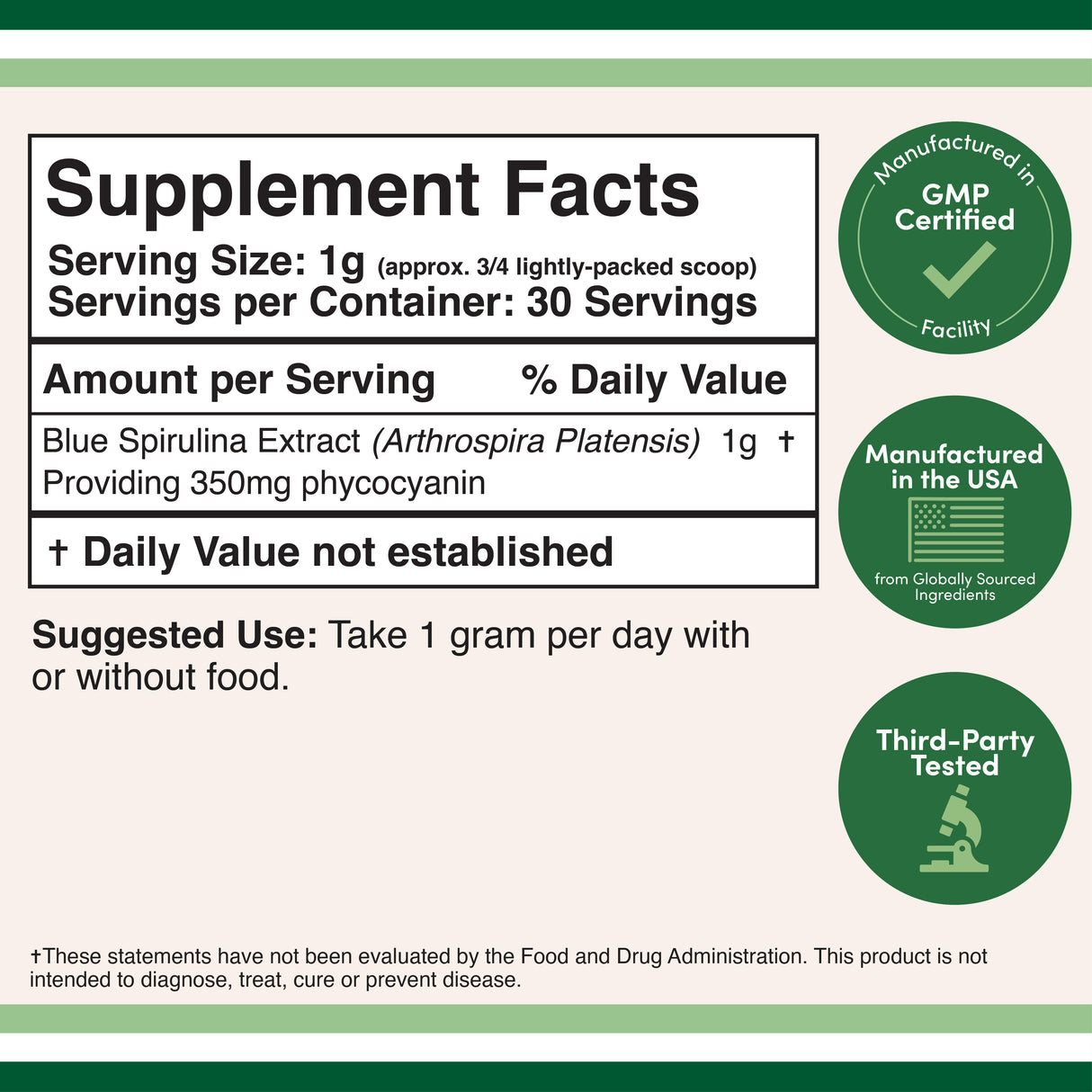 Blue Spirulina Powder