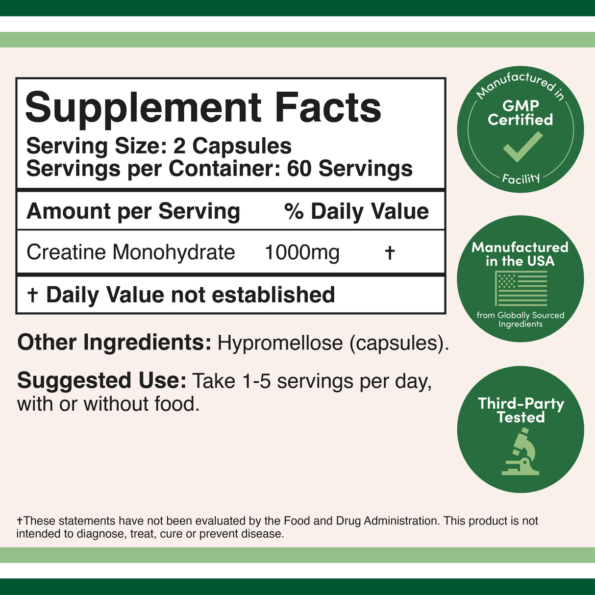 Creatine Monohydrate Supplement