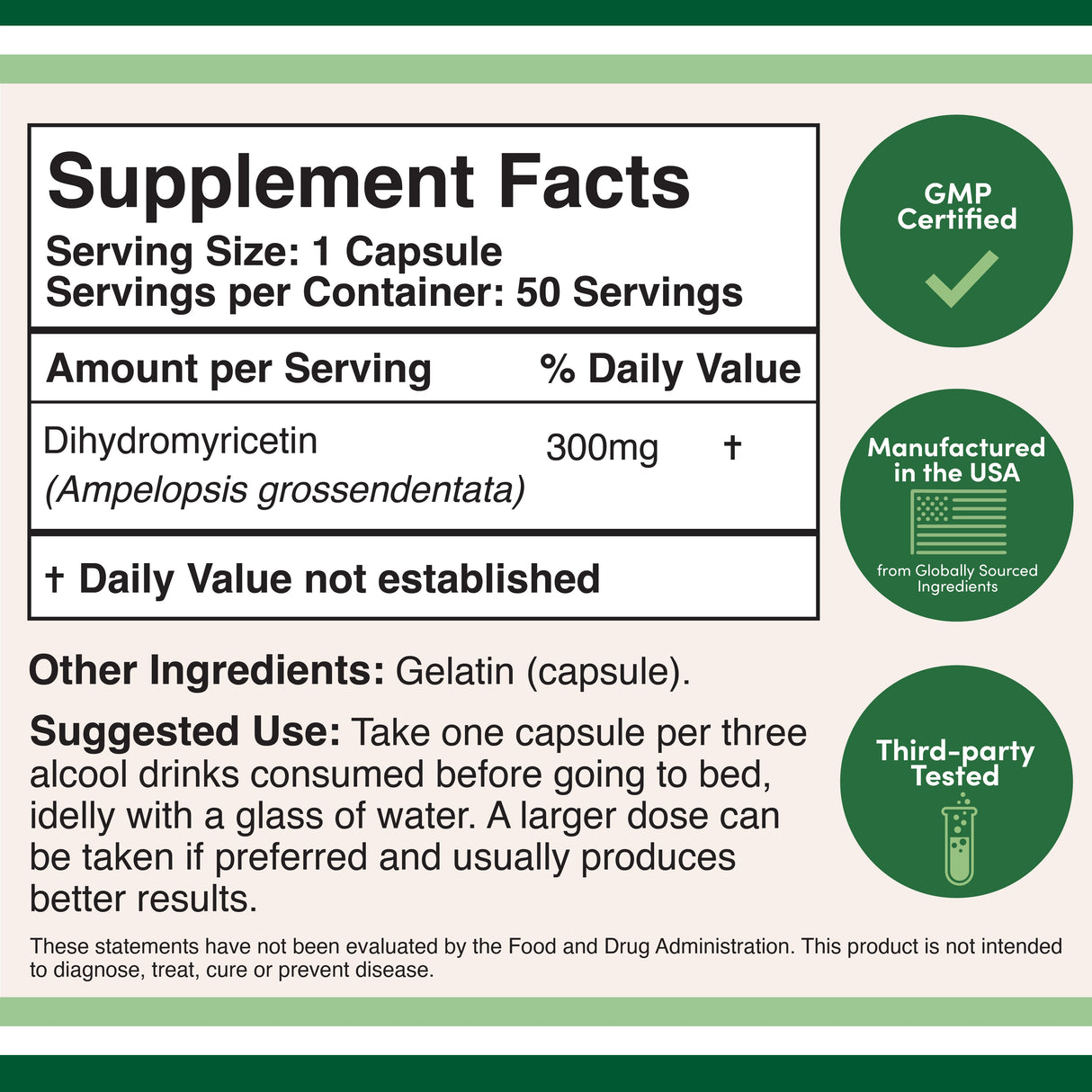 Dihydromyricetin DHM (50 ct.)