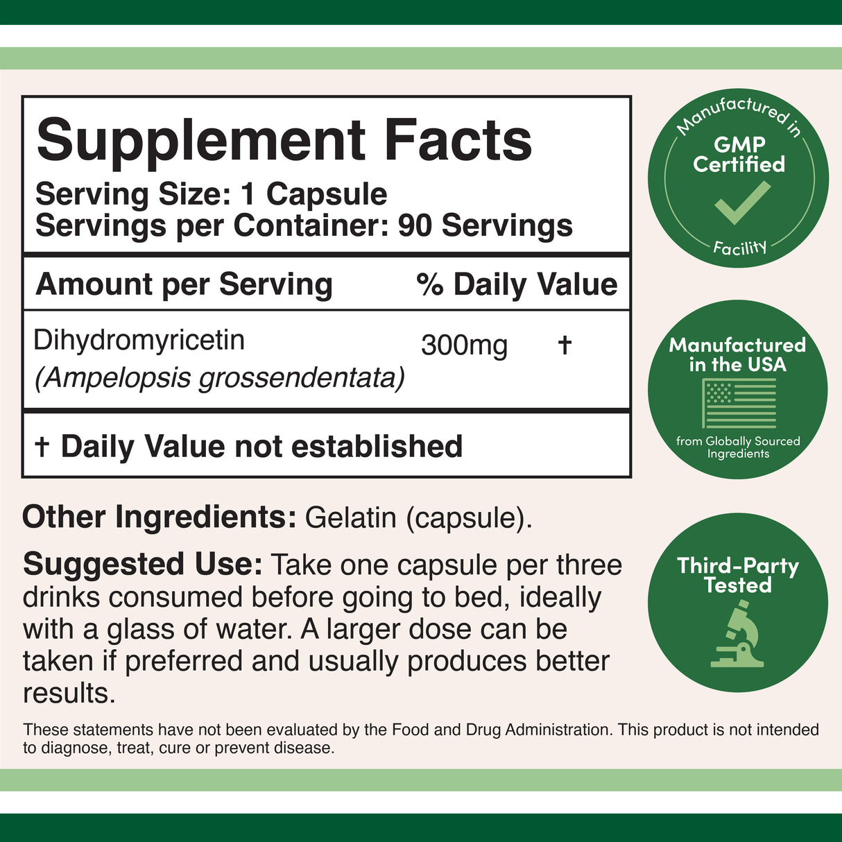 Dihydromyricetin DHM (90 ct.) Supplement