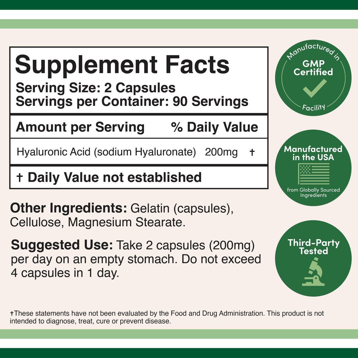 Hyaluronic Acid Supplement