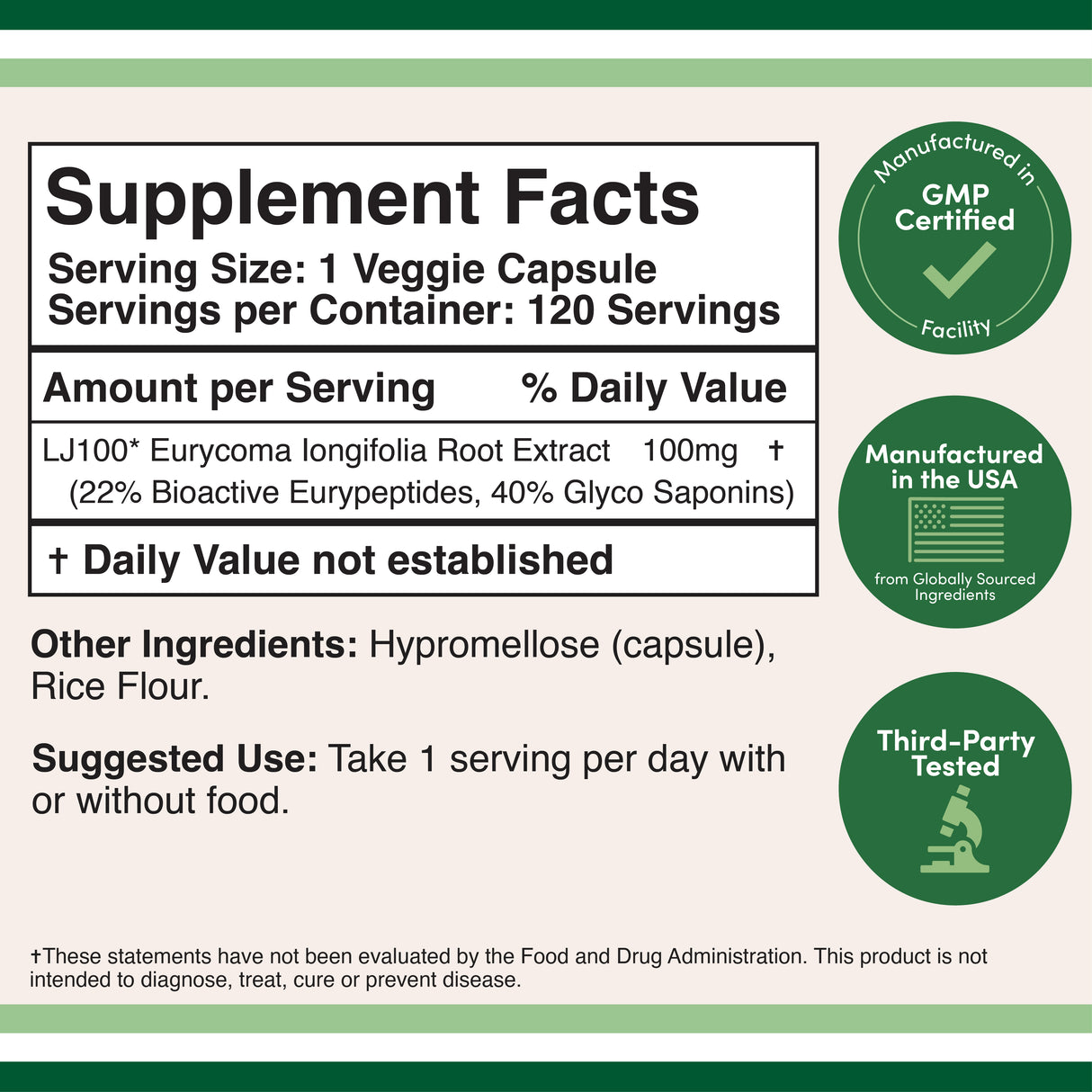 LJ 100 Tongkat Ali Supplement