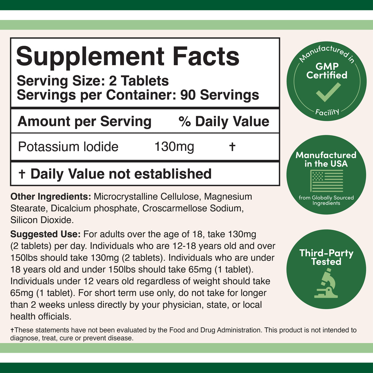 Potassium Iodide Supplement