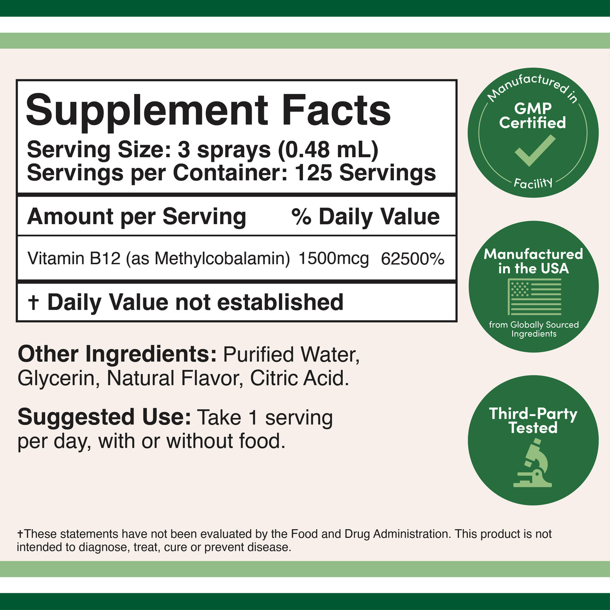 Vitamin B12 Spray